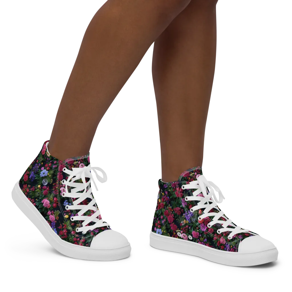 Velvet Eden on Women's High Top Canvas Shoes — Right