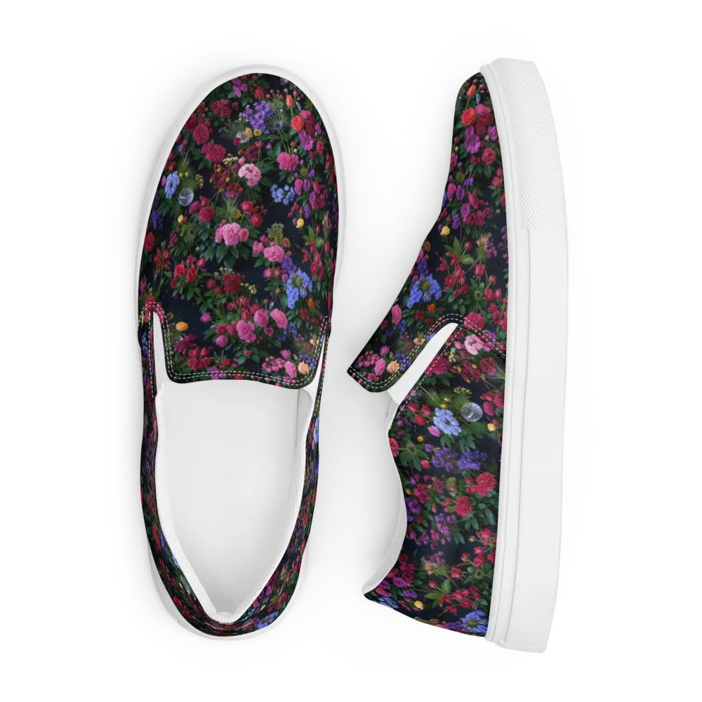 Velvet Eden on Men's Slip-On Canvas Shoes — Front