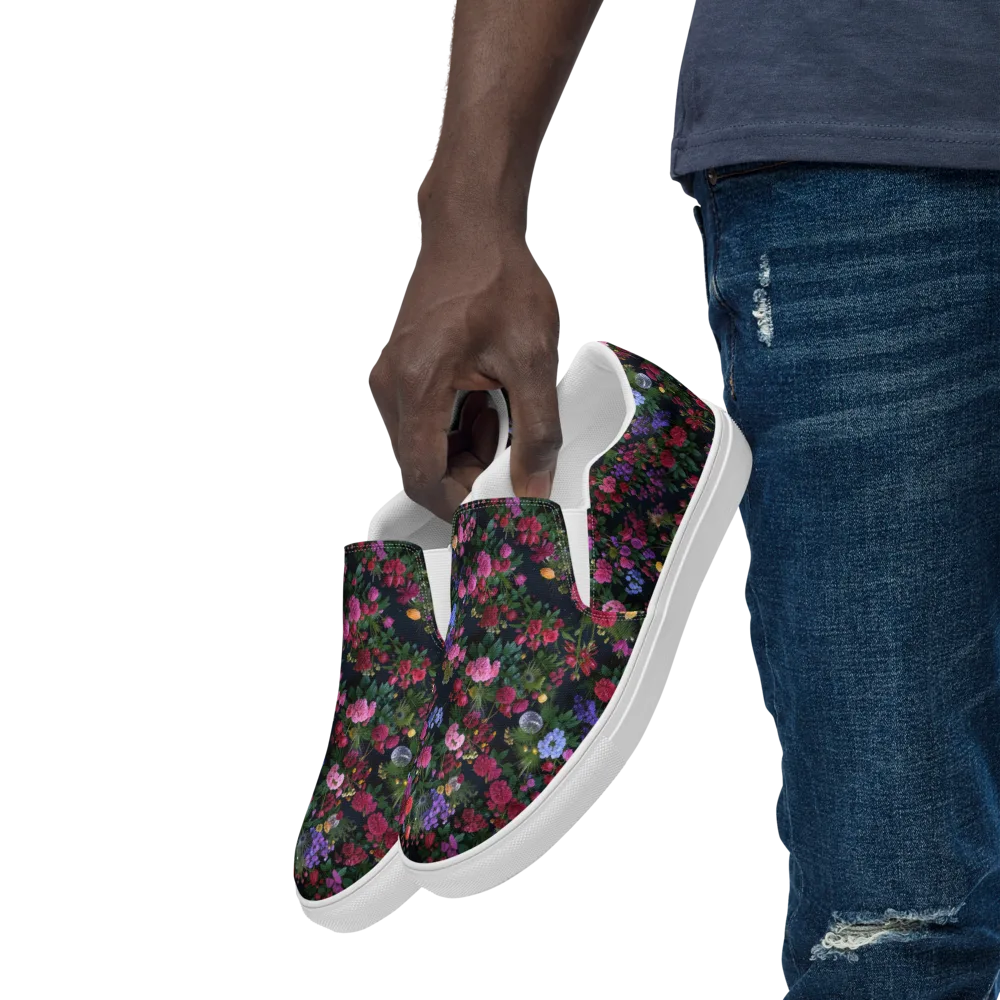 Velvet Eden on Men's Slip-On Canvas Shoes — Left Front