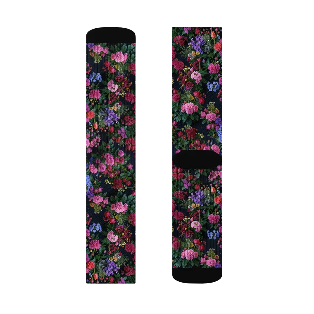 Velvet Eden on Socks — Right Sock