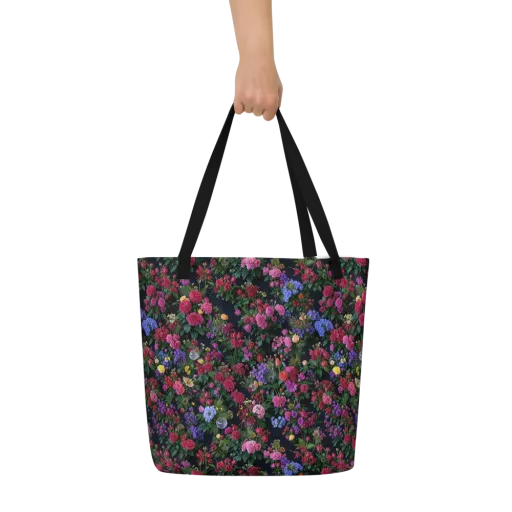 Velvet Eden on a Large Tote Bag W/ Pocket