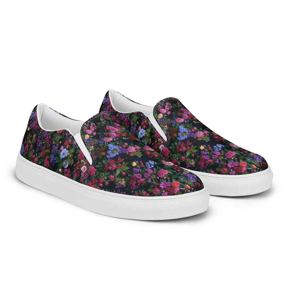 Velvet Eden on Women's Slip-On Canvas Shoes — Right Front