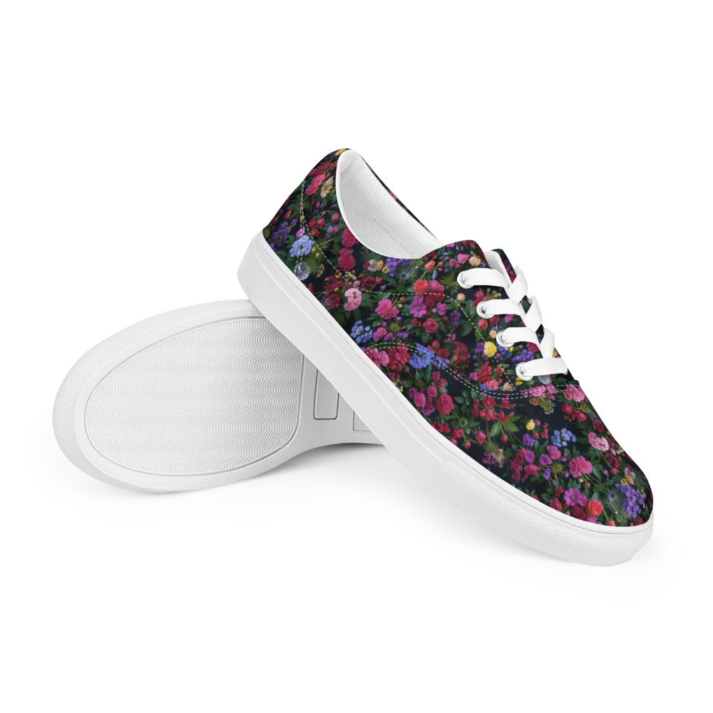 Velvet Eden on Men's Lace-Up Canvas Shoes — Right Front