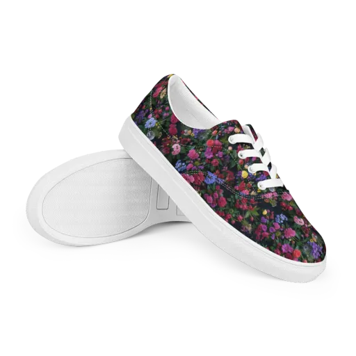 Velvet Eden on a Men's Lace-Up Canvas Shoes
