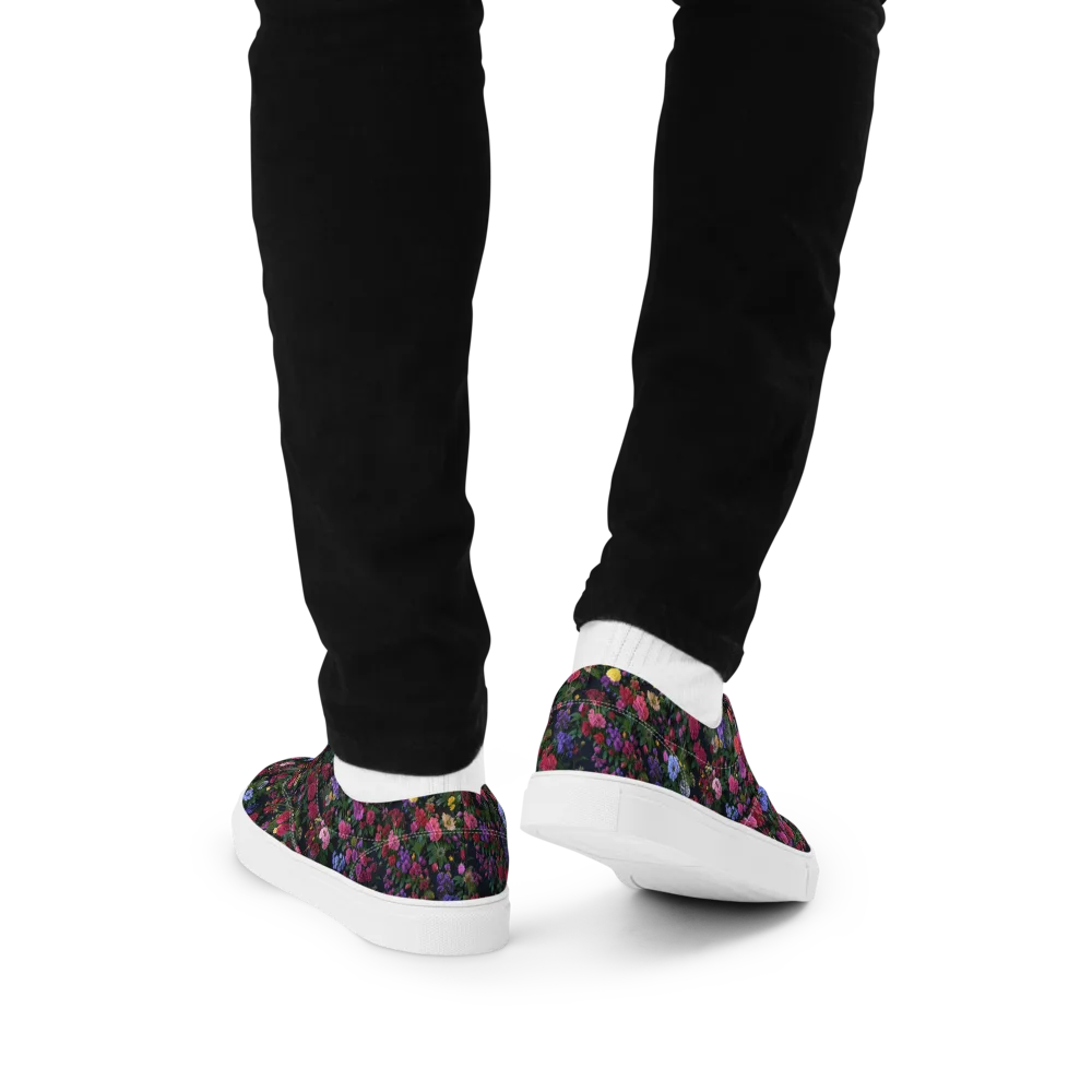 Velvet Eden on Men's Lace-Up Canvas Shoes — Back