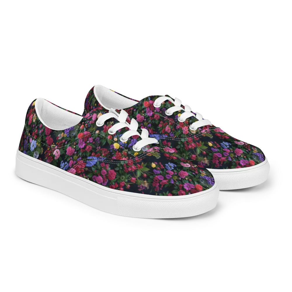 Velvet Eden on Men's Lace-Up Canvas Shoes — Right Front