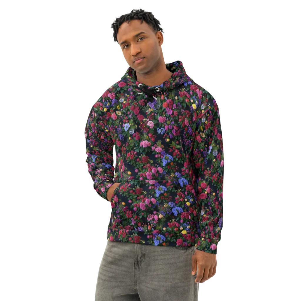 Velvet Eden on Cotton Hoodie — Left Front
