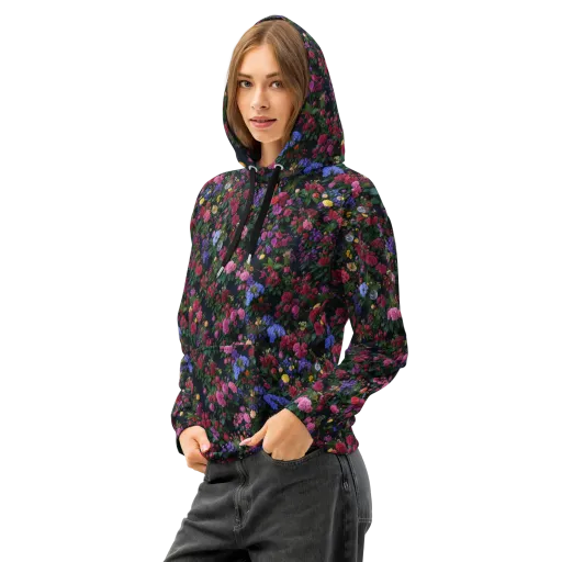 Velvet Eden on a Cotton Hoodie