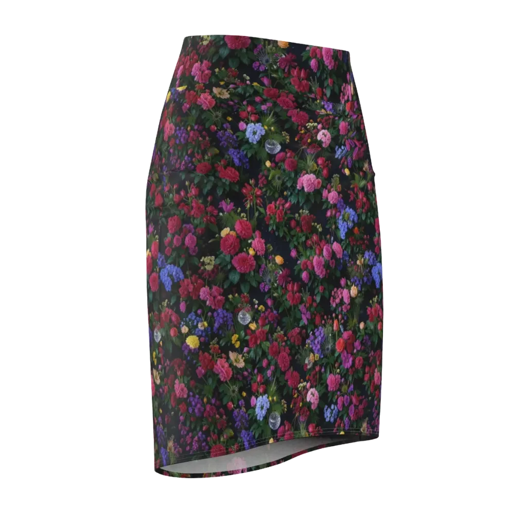 Velvet Eden on Pencil Skirt — Front Side