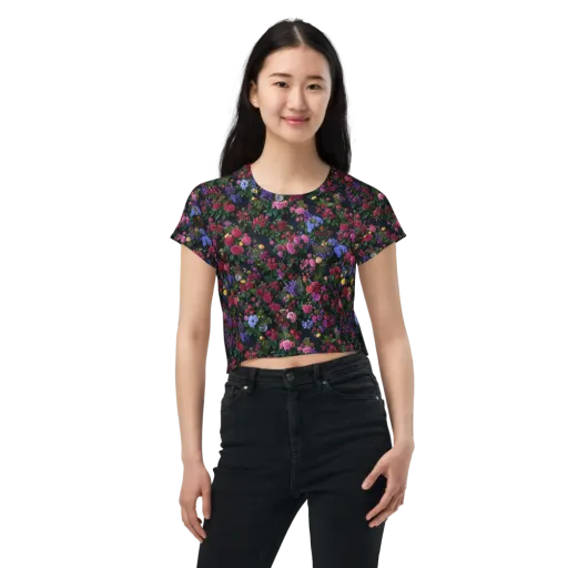 Velvet Eden on a Crop Tee