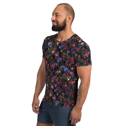 Velvet Eden on a Men's Athletic T-Shirt