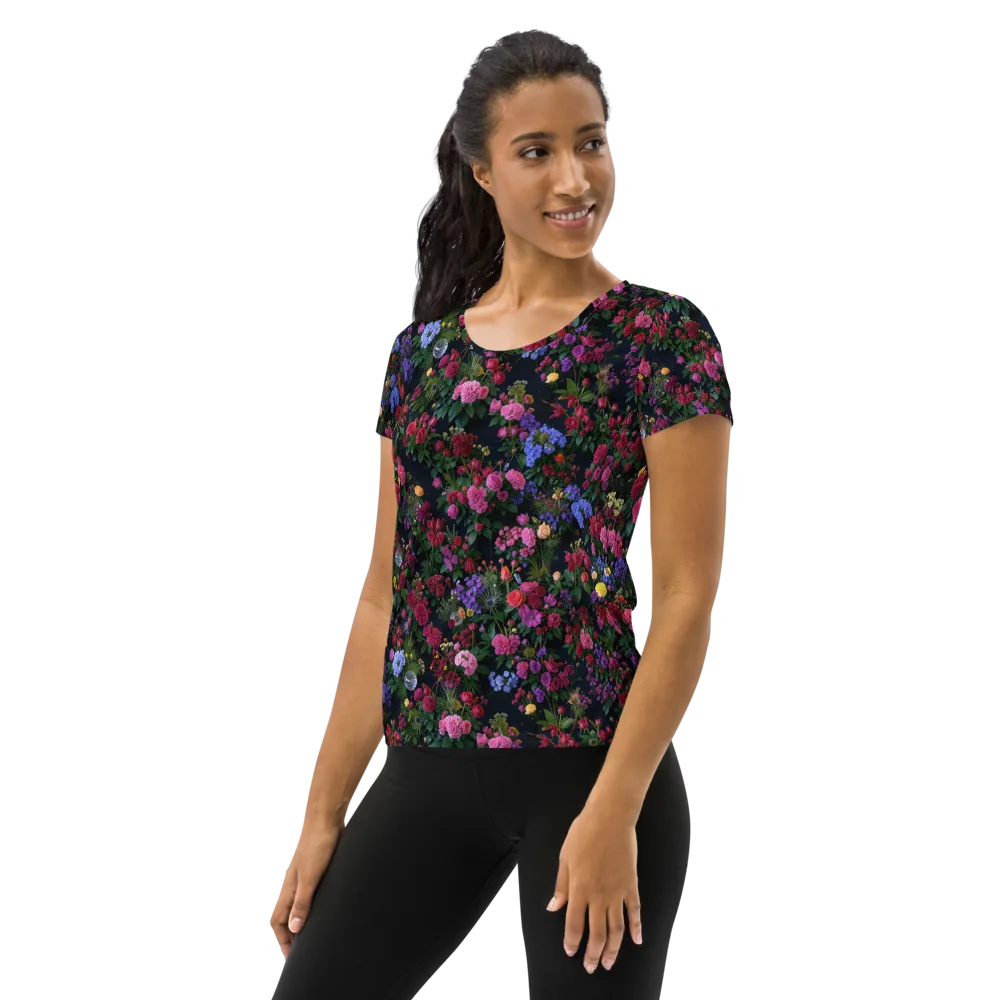 Velvet Eden on Women's Athletic T-Shirt — Left