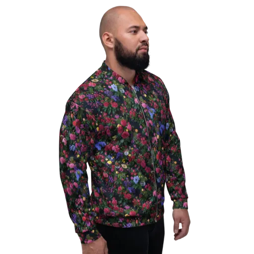 Velvet Eden on a Bomber Jacket