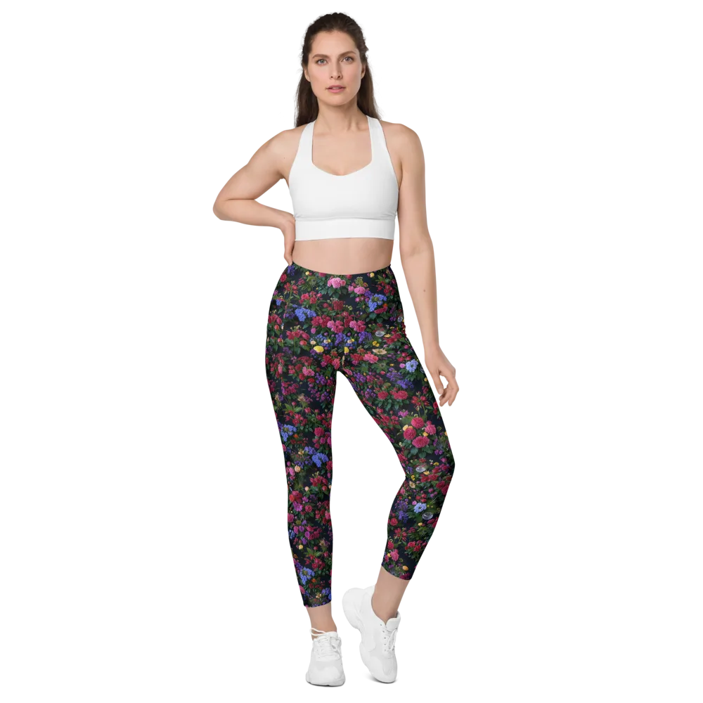 Velvet Eden on Leggings with Pockets — Front