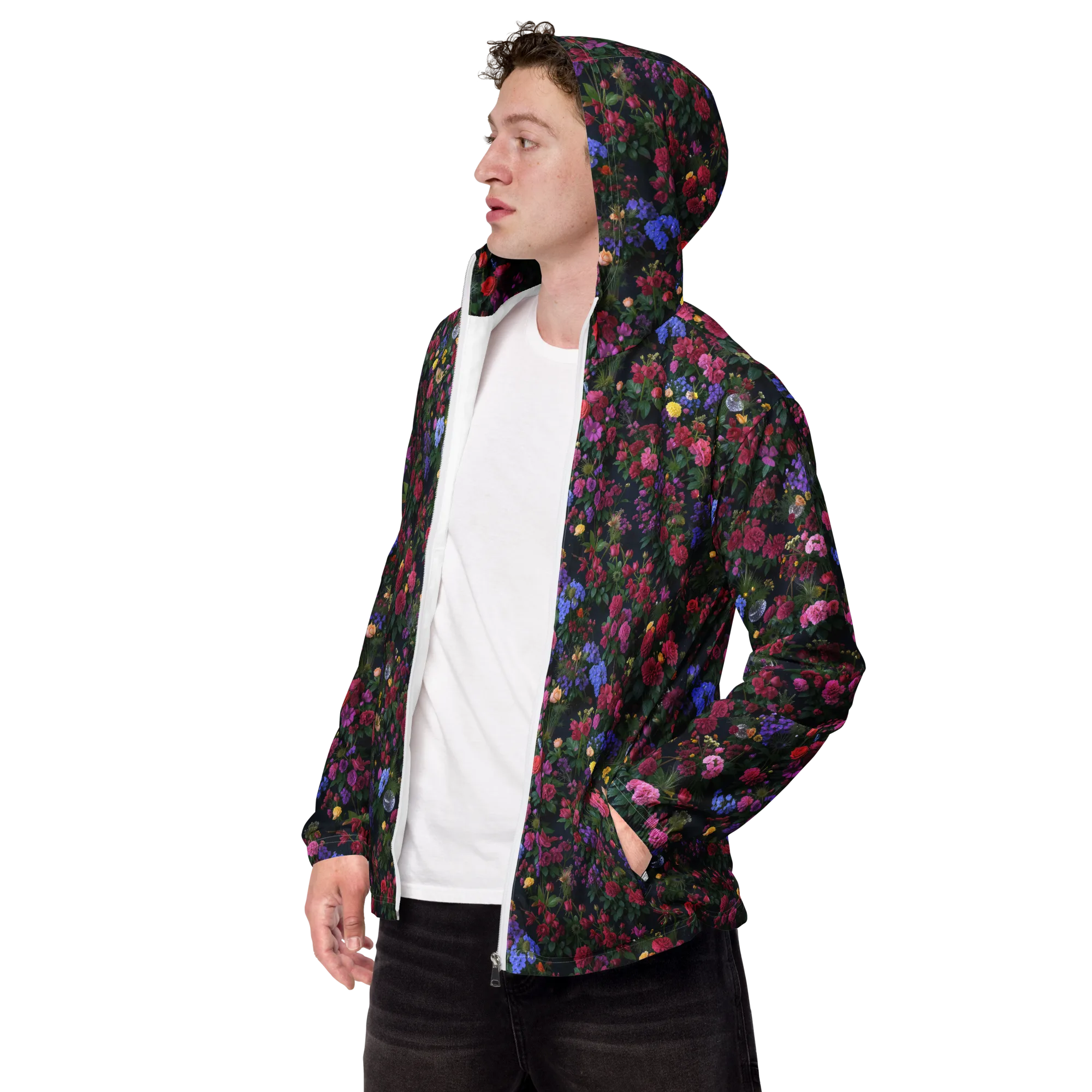 Velvet Eden on Men's Windbreaker — Left Front