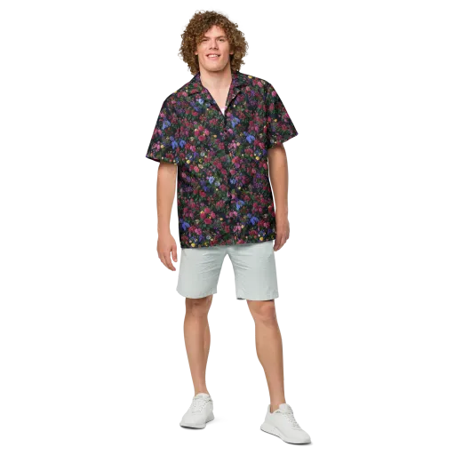 Velvet Eden on a Button Shirt