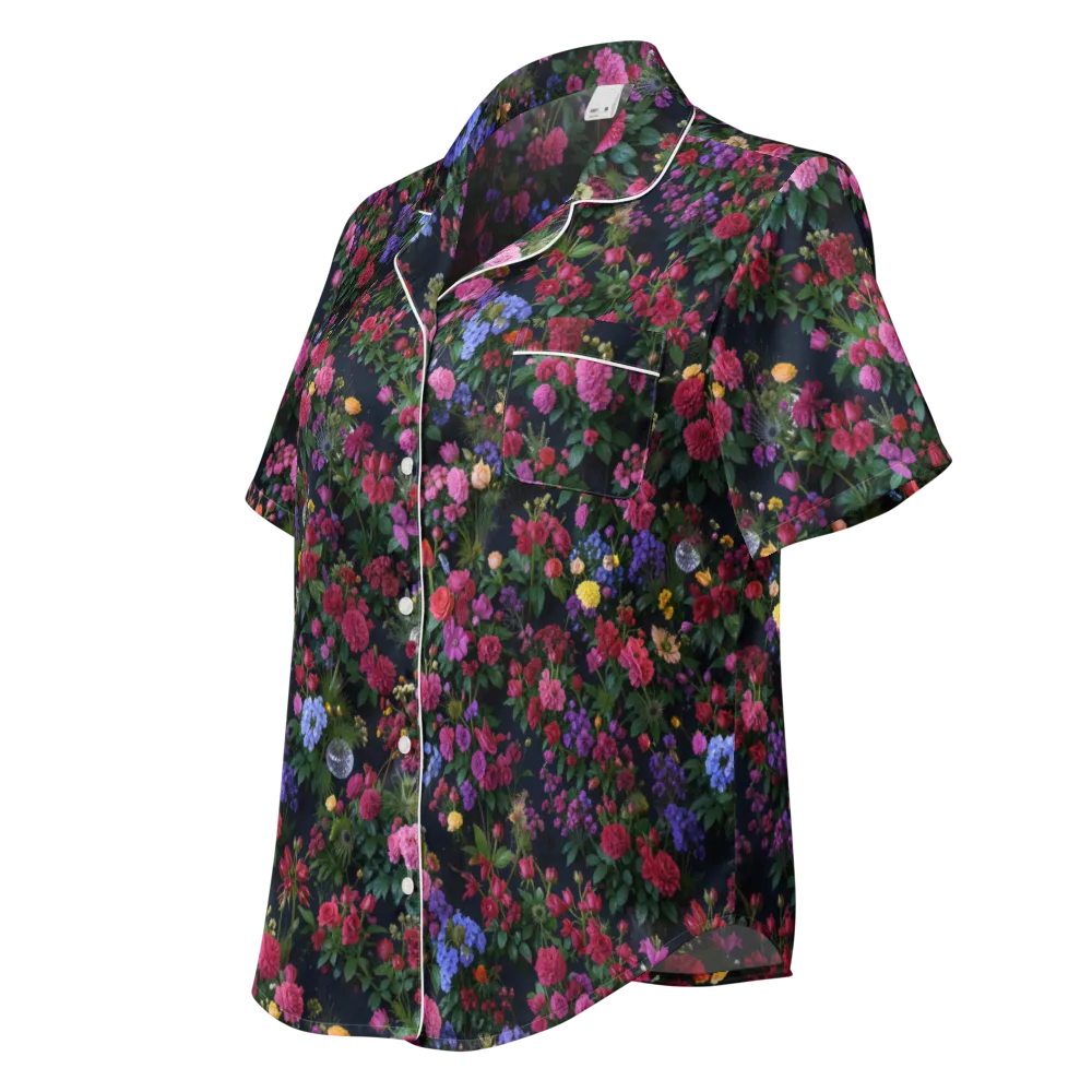 Velvet Eden on Women's Short Sleeve Pajama Top — Left Front