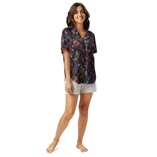 Velvet Eden on a Women's Short Sleeve Pajama Top
