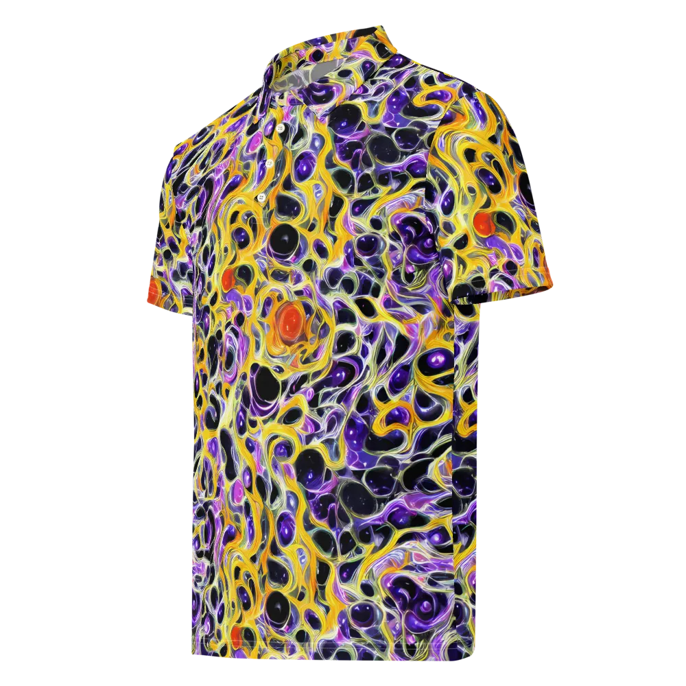 Solar Amethyst on Men's Slim Fit Polo Shirt — Left Front