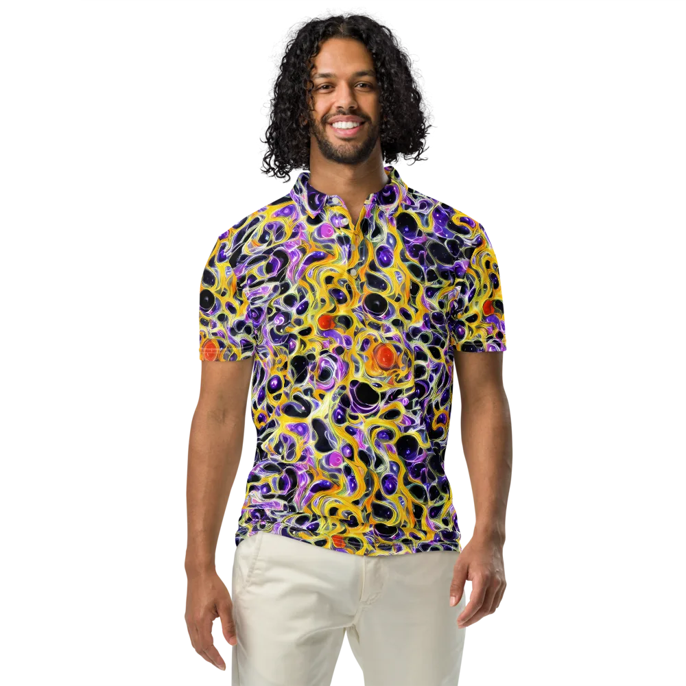 Solar Amethyst on Men's Slim Fit Polo Shirt — Front