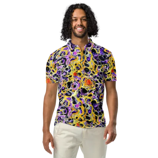 Solar Amethyst on a Men's Slim Fit Polo Shirt