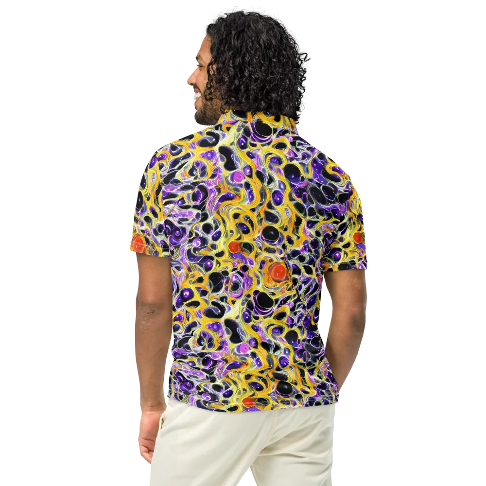Solar Amethyst on Men's Slim Fit Polo Shirt — Back
