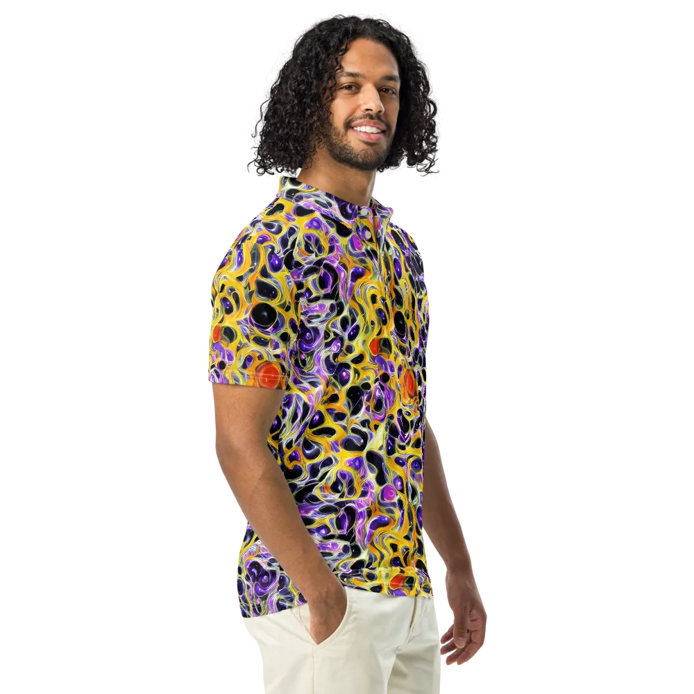 Solar Amethyst on Men's Slim Fit Polo Shirt — Right Front