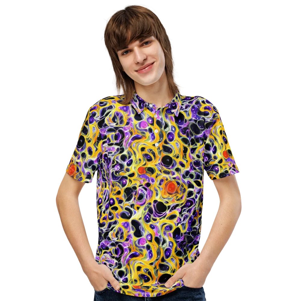 Solar Amethyst on Men's Slim Fit Polo Shirt — Front