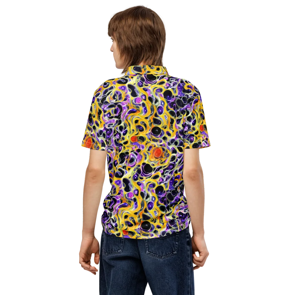 Solar Amethyst on Men's Slim Fit Polo Shirt — Back