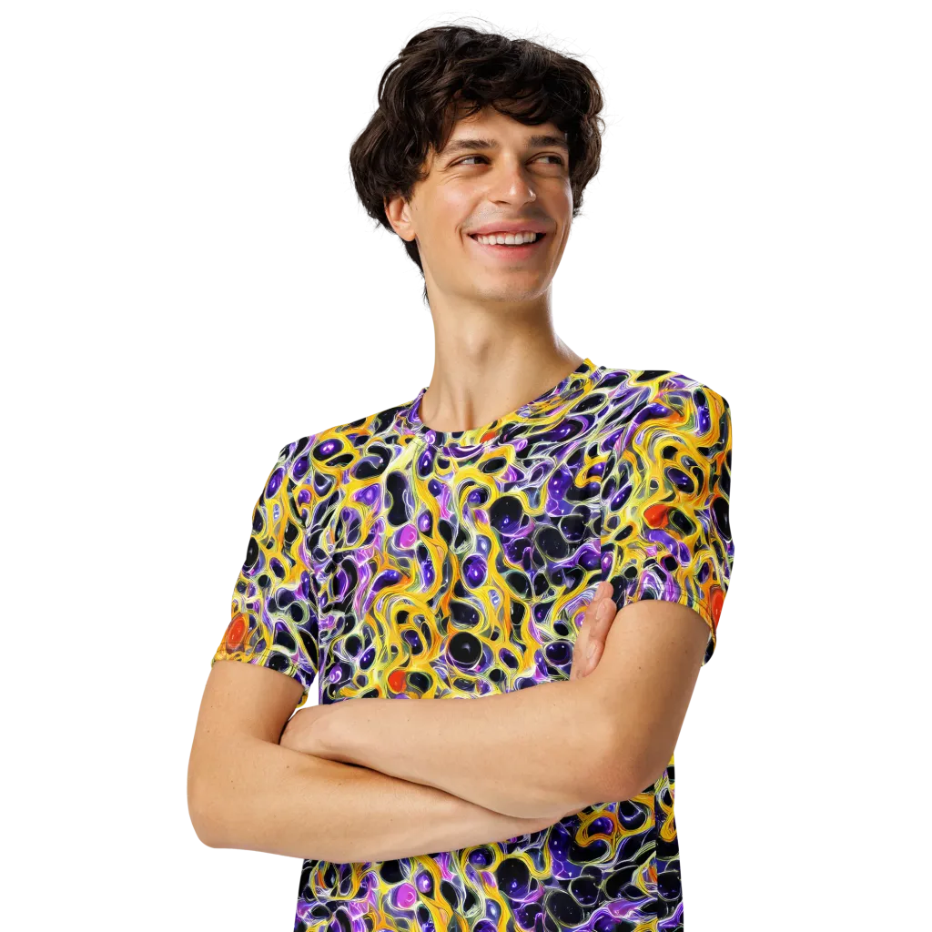 Solar Amethyst on Men's Crew Neck T-Shirt — Left Front