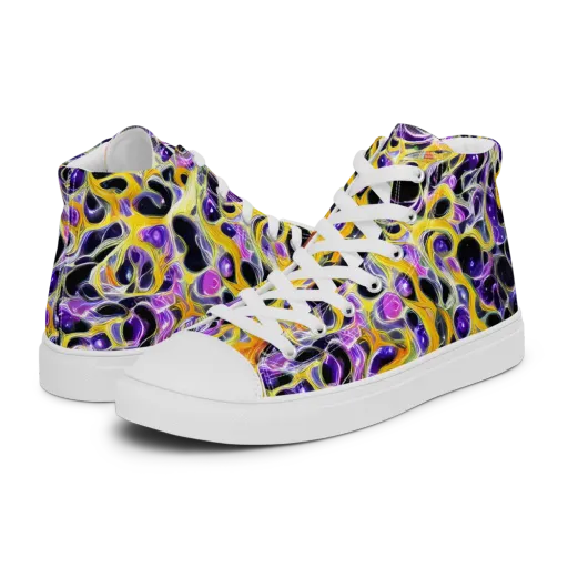 Solar Amethyst on a Men's High Top Canvas Shoes