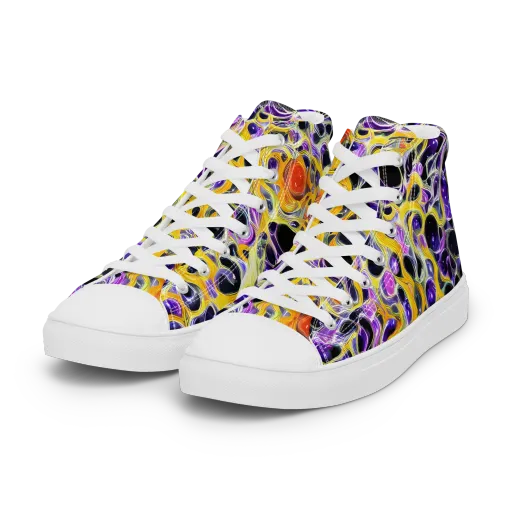 Solar Amethyst on a Women's High Top Canvas Shoes