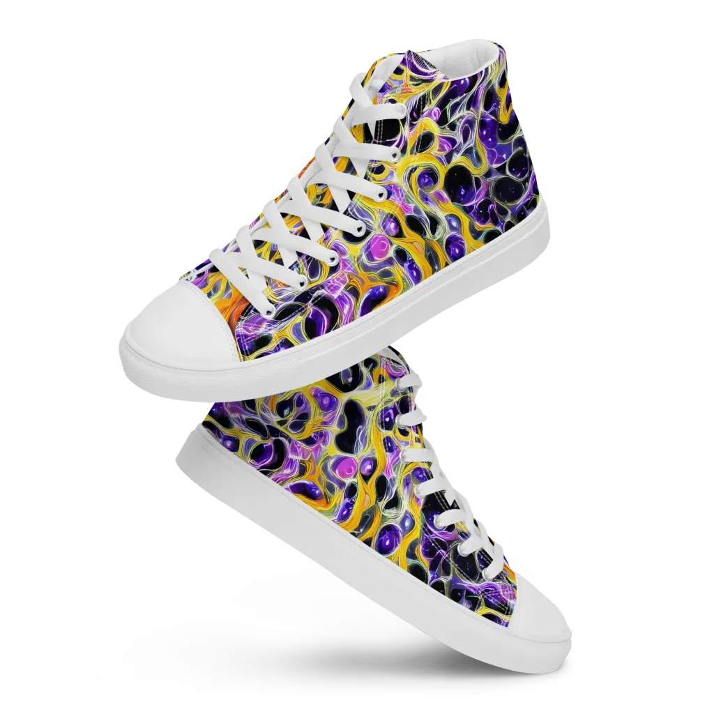 Solar Amethyst on Women's High Top Canvas Shoes — Front