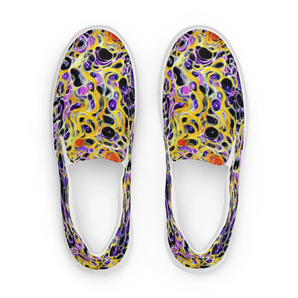 Solar Amethyst on Men's Slip-On Canvas Shoes — Front