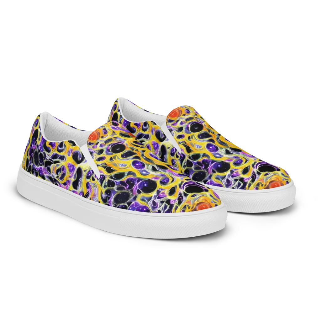Solar Amethyst on Men's Slip-On Canvas Shoes — Right Front