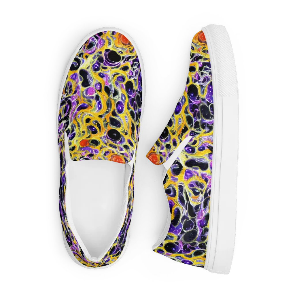 Solar Amethyst on Men's Slip-On Canvas Shoes — Front