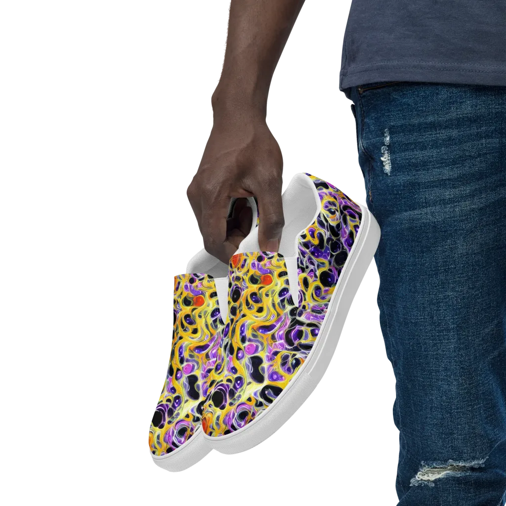 Solar Amethyst on Men's Slip-On Canvas Shoes — Left Front