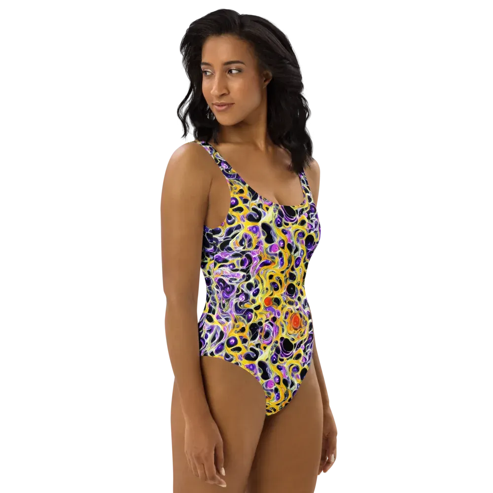 Solar Amethyst on One-Piece Swimsuit — Right