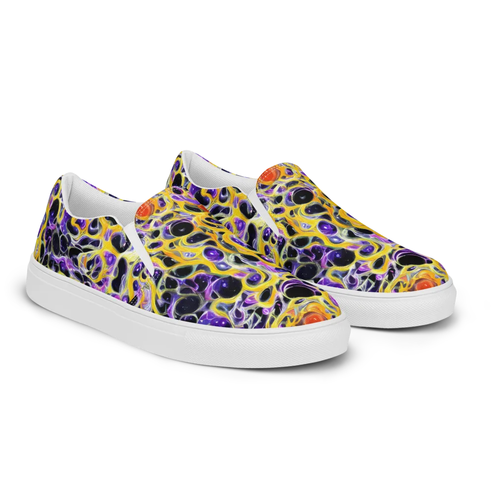 Solar Amethyst on Women's Slip-On Canvas Shoes — Right Front
