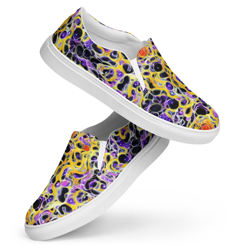 Solar Amethyst on Women's Slip-On Canvas Shoes — Front