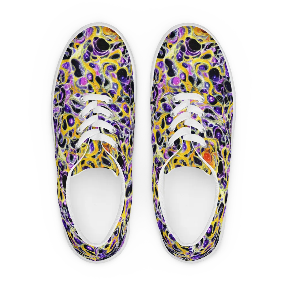 Solar Amethyst on Men's Lace-Up Canvas Shoes — Front