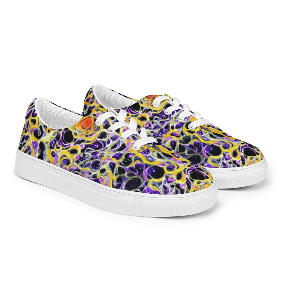 Solar Amethyst on Men's Lace-Up Canvas Shoes — Right Front