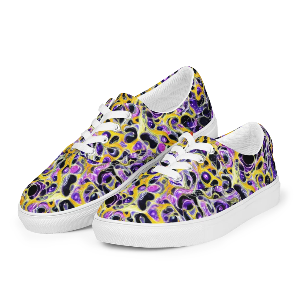 Solar Amethyst on Men's Lace-Up Canvas Shoes — Left Front