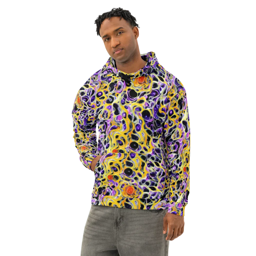 Solar Amethyst on Cotton Hoodie — Left Front