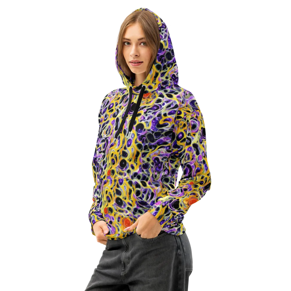 Solar Amethyst on Cotton Hoodie — Left Front
