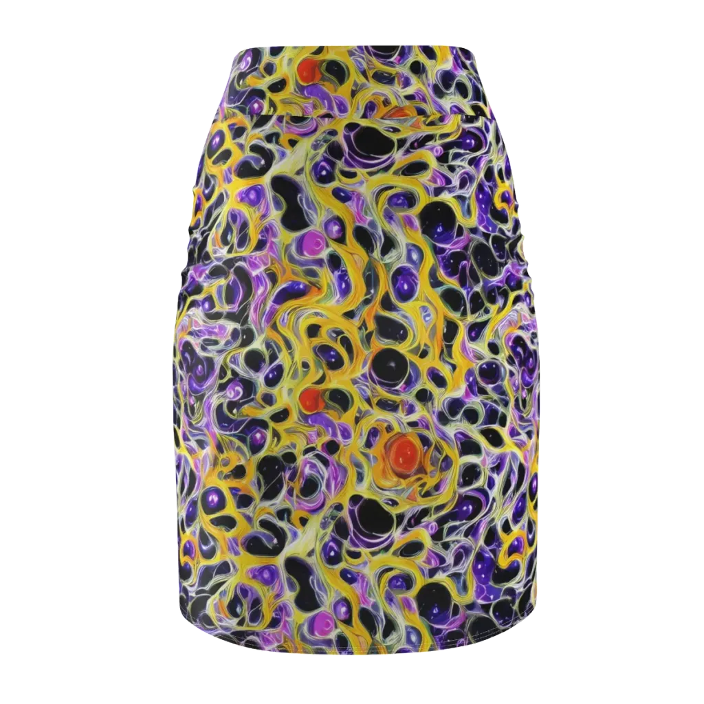 Solar Amethyst on Pencil Skirt — Back