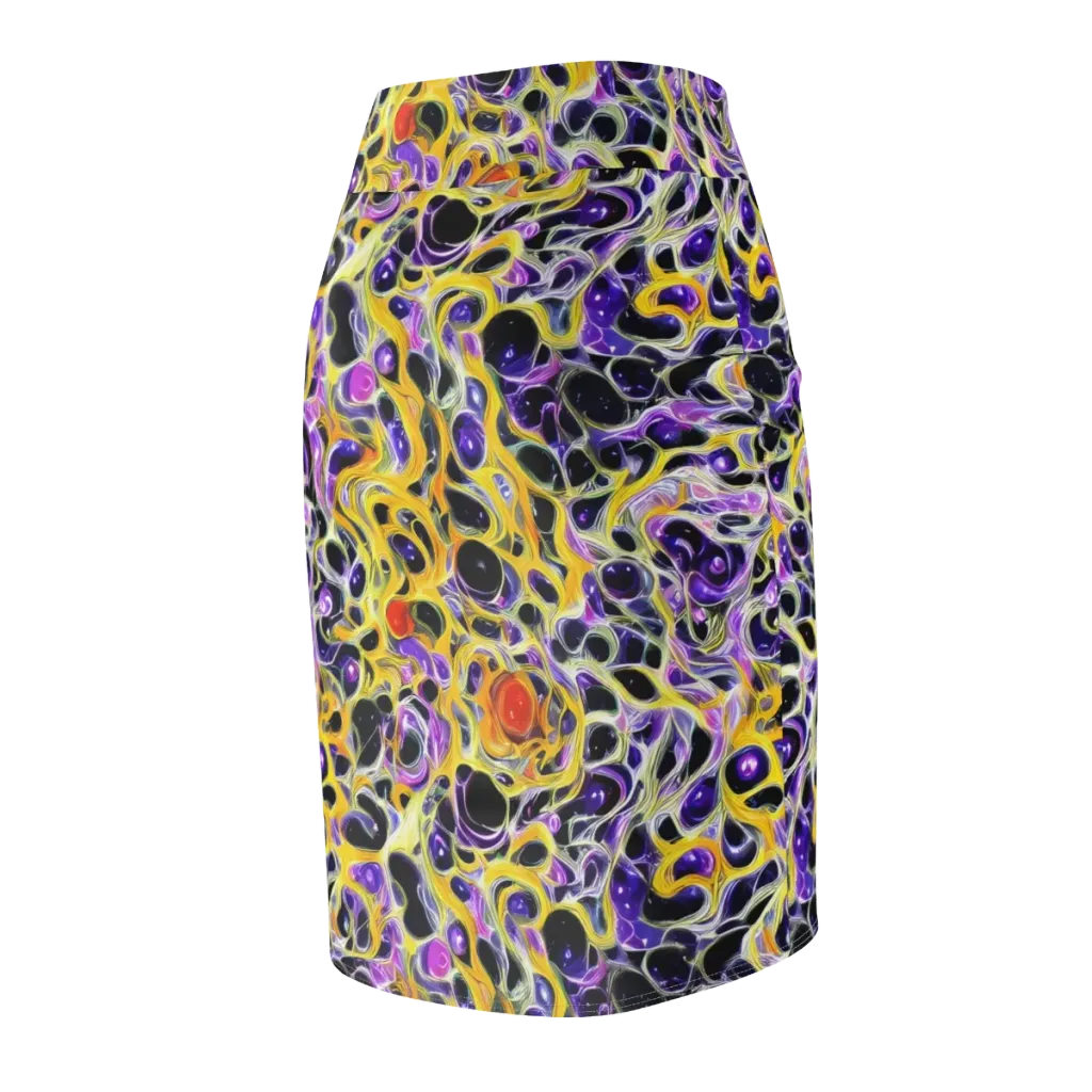 Solar Amethyst on Pencil Skirt — Back Side