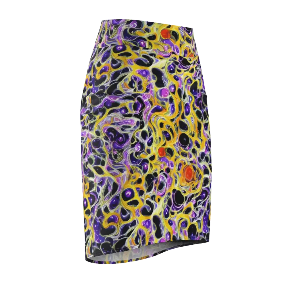 Solar Amethyst on Pencil Skirt — Front Side