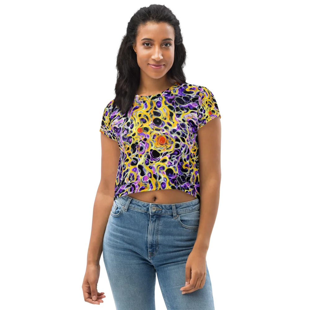 Solar Amethyst on Crop Tee — Front
