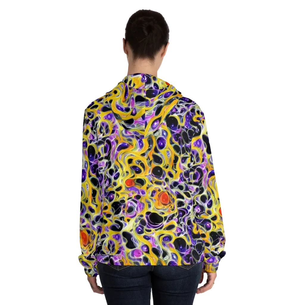 Solar Amethyst on Women's Full-Zip Hoodie — Back On Person
